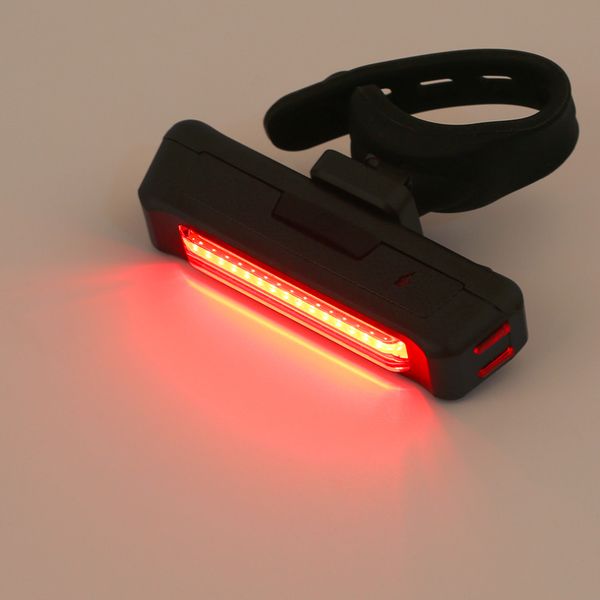

2017 usb rechargeable bike bicycle light rear back safety cycling tail light red 100lm