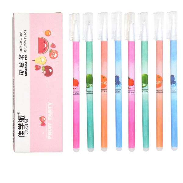 

4 pcs/lot erasable fruit gel pens cute 0.5mm signature pen stationery gift office school writing supplies stationery
