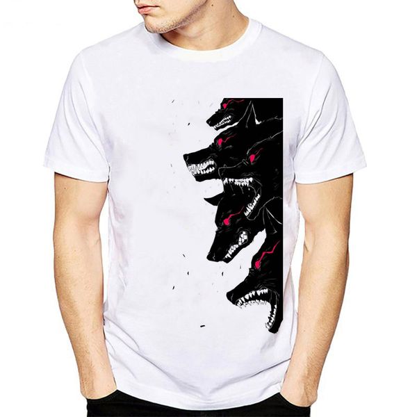 

hipster t shirt men fashion cool wolf design printing summer comfortable street clothing men's short sleeve white, White;black