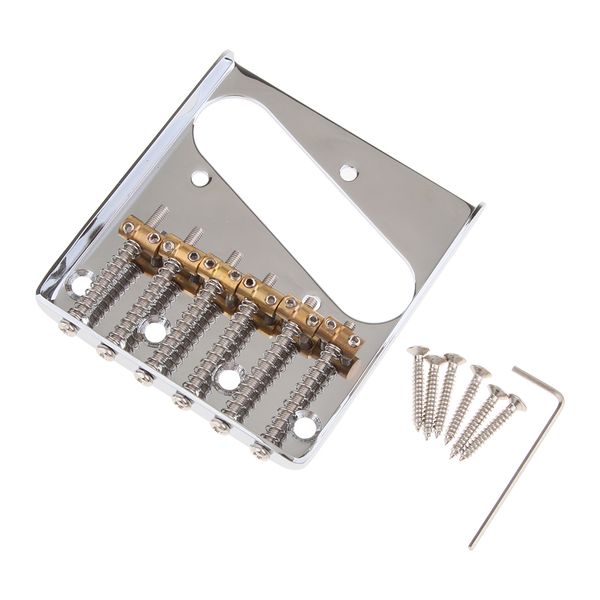 

folding electric bass guitar bridge 6 saddle with mounting screw wrench