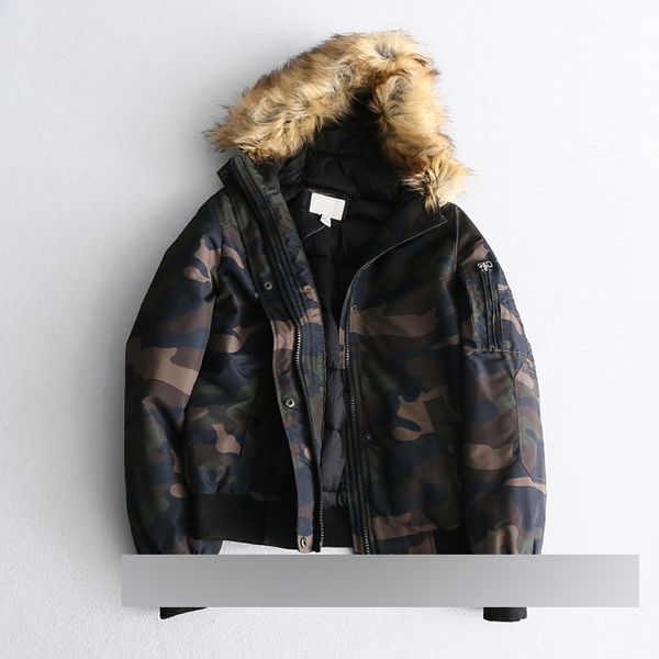 

50jk28 camouflage control over here handsome versatile loose style thick warm short cotton-padded clothes women's, Blue;black