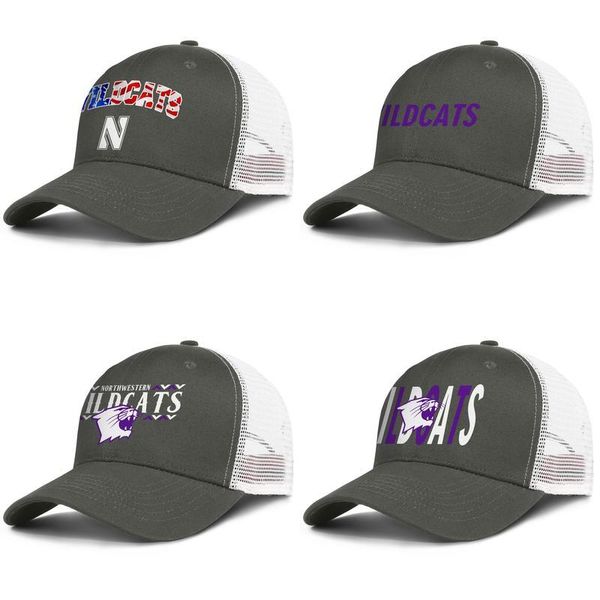

illinois northwestern wildcats football wordmark logo mens and women adjustable trucker meshcap cool fitted personalized original usa, Blue;gray