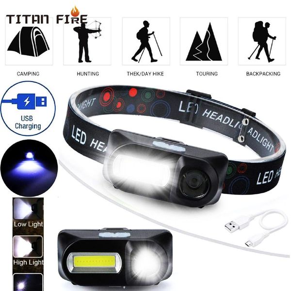 

led 18650 rechargeable headlamp 5000 lumens cob rotatable hat lamp waterproof work cap light flashlight for camping