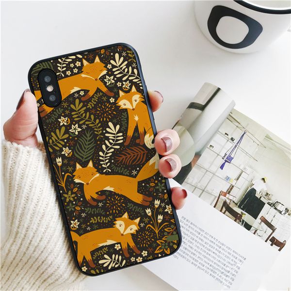 

capa luxury fox tales cover for iphone 11 pro xs max xr case for iphone 8 7 6s plus 5s se case soft silicone cover.