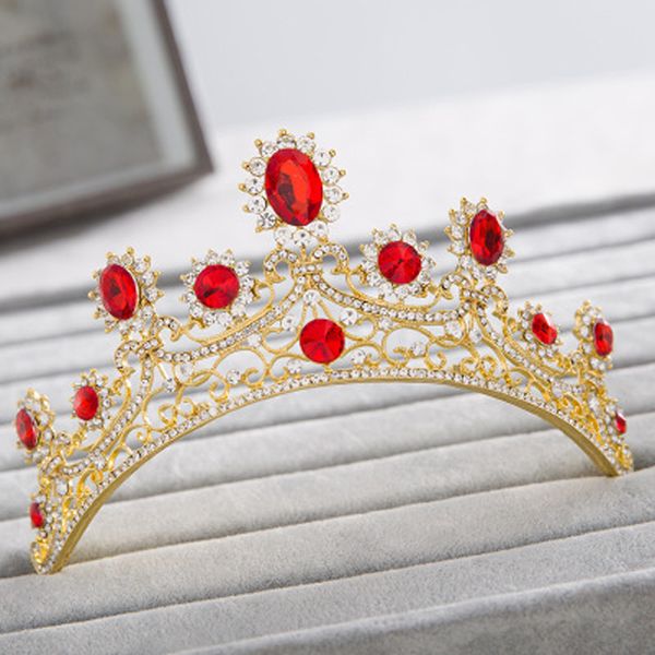 

luxury silver gold wedding bridal crystal tiara crowns princess queen pageant prom rhinestone headband wedding hair accessories, Golden;white