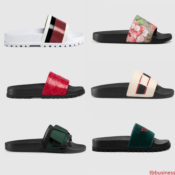 

new designer men summer black white rubber slippers beach slide many color fashion scuffs sandals indoor shoes size 36-45