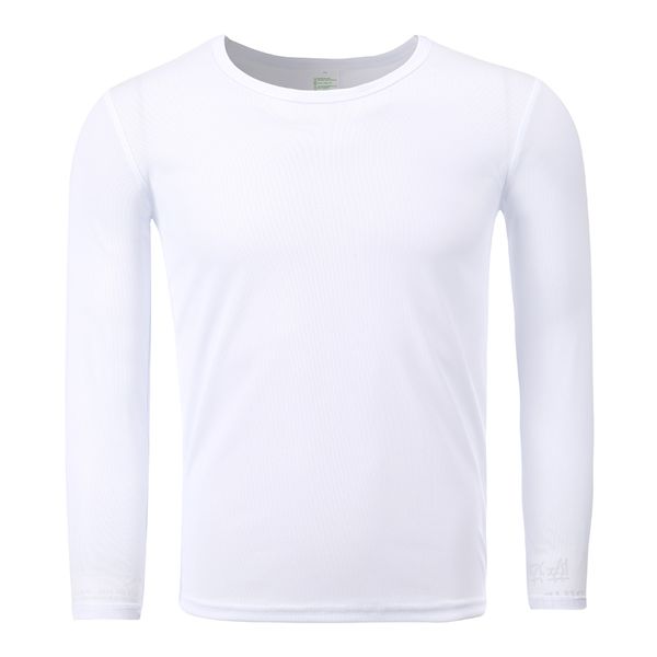 

2019 new round neck quick-drying running mens autumn and winter solid color sportswear white long sleeve jh-001-123, Black