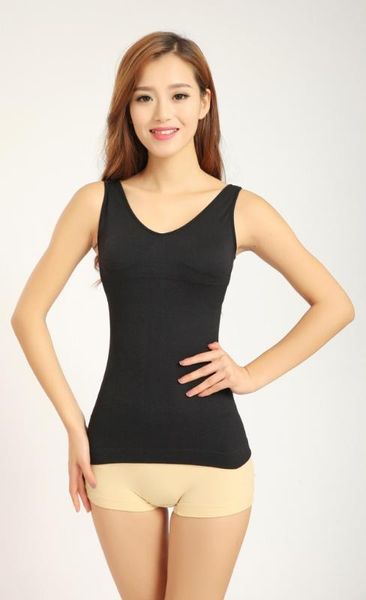 

diamond in the crown women's seamless double layer padded long vest sports vest, Black;white