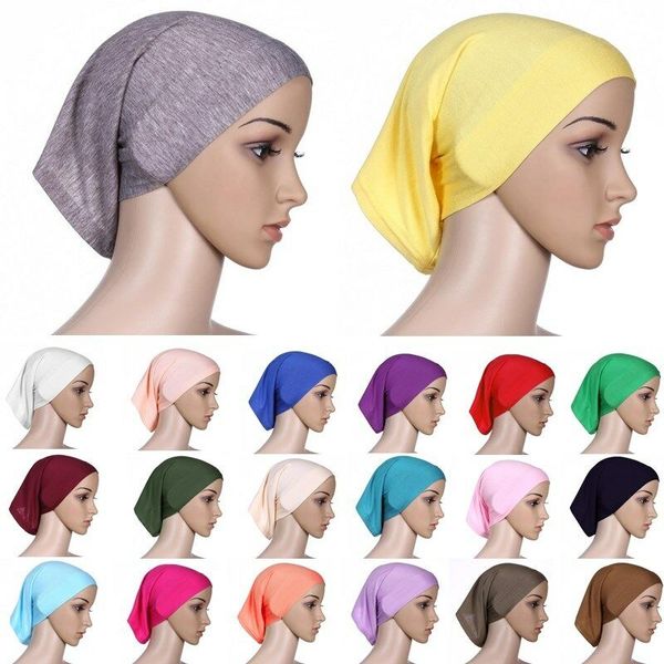 

мусульманские женщины головной платок underscarf стрейч хиджаб крышка headwrap underscarf cap шаль ислам шарф внутренняя повязка капот