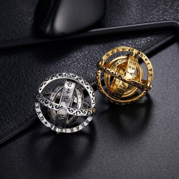 

astronomical sphere ball ring finger ring couple lover gift, Golden;silver
