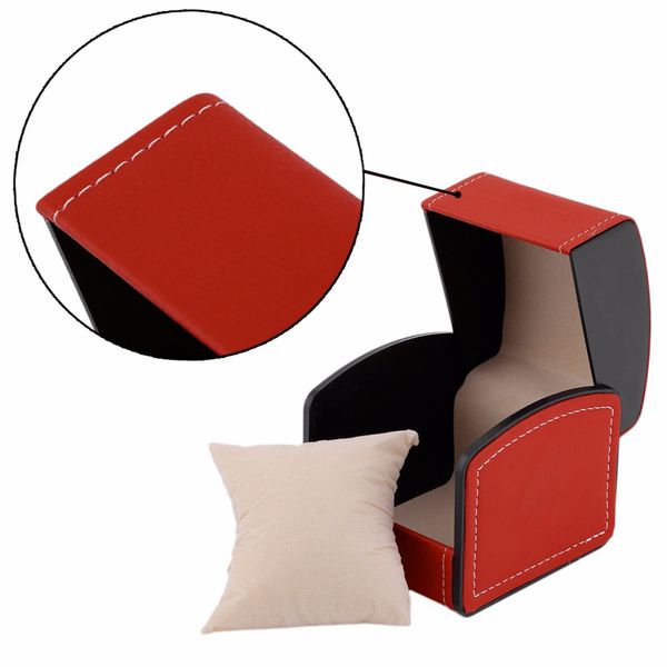 

luxury watch box display case boxes container watches jewelry leather storage holder black red organizer box caixa para relogio, Black;blue