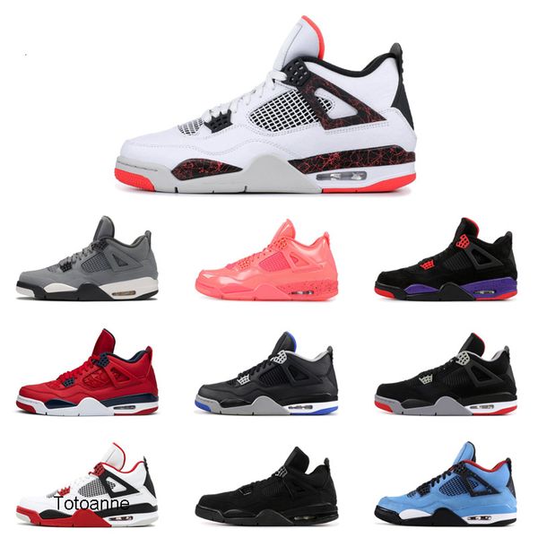 

2020 men basketball shoes what the bred 4 4s black cat loyal blue thunder toro bravo oreo pure money sports sneakers 7-13