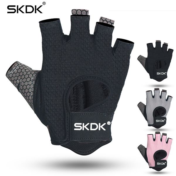 

skdk half finger elastic fitness gym gloves silicone anti-slip breathable bodybuilding workout crossfit gloves guantes gimnasio