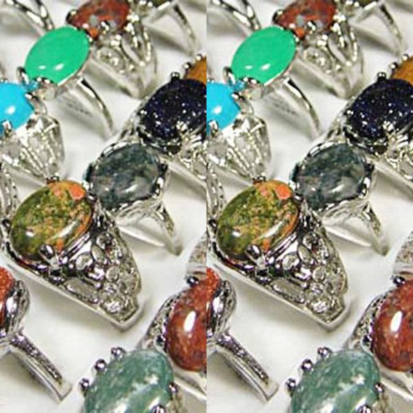 

мода горячие продажа природного камня посеребренная кольца для женщин моды шатона оптовые ювелирные изделия сыпучие кольцевые участки lr020, Golden;silver