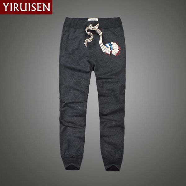 

2019 yiruisen brand cotton warm men's sweat pants, Black