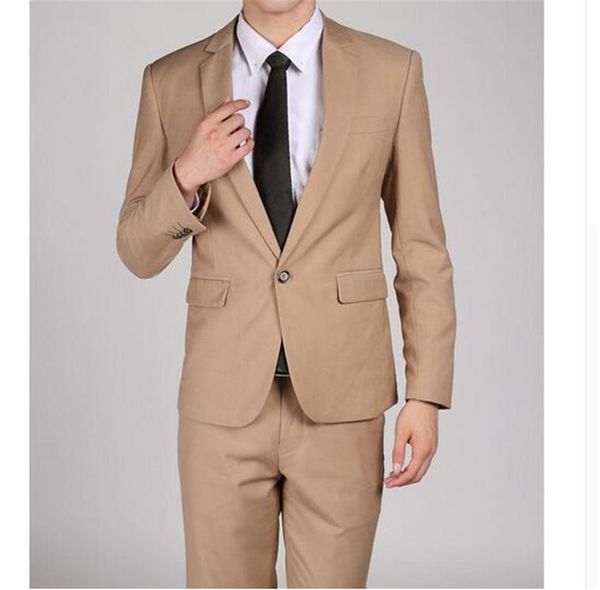 

мужские костюмы slim fit 2 шт. бежевый жених свадебные смокинги для мужчин вырез лацкан формальный выпускной костюм (куртка+брюки) на заказ, White;black