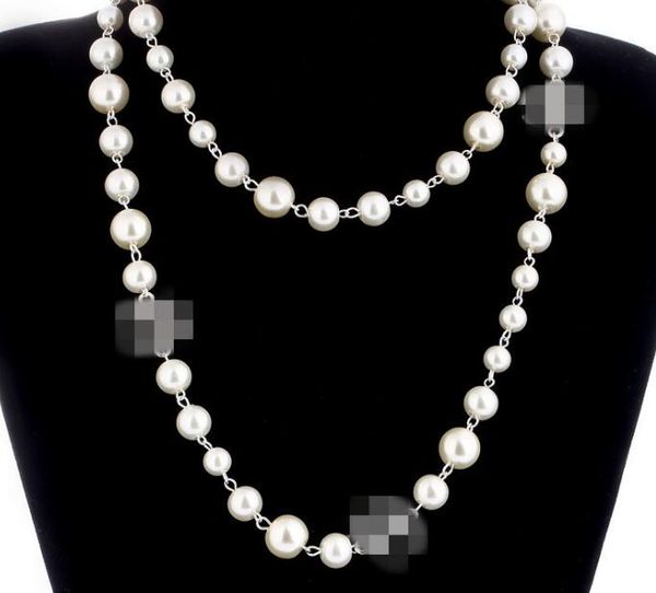 

new women fashion necklace natural pearl necklace sweater multilayer diamond necklace pendants import crystal brooch bridal jewelry bijoux