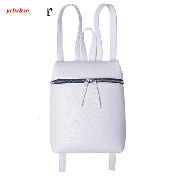 

brand minimalist designer pu leather small backpack women white and black backbag female daily travel bagpack