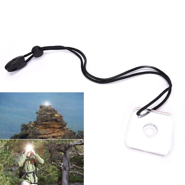 

1pc multi-functional survival emergency rescue signal mirror signal mirror with whistle outdoor survival tool