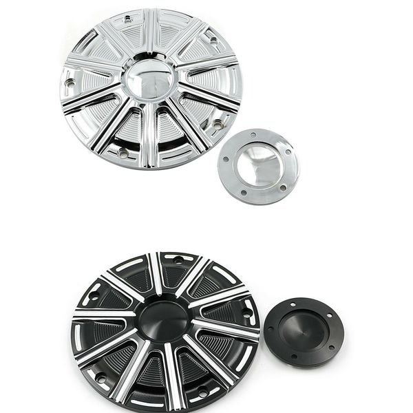 

black chrome engine cover derby timer for harley touring street glide flhx flhxs