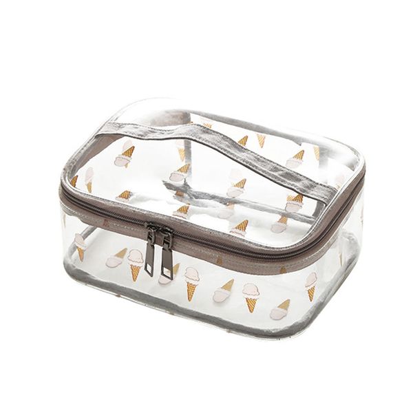 

portable organizer toiletry eco-friendly transparent case wash bag for makeup pvc large capacity gift container cosmetic