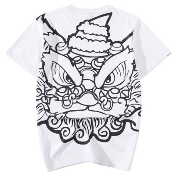 

mens fashion designer t-shirts boys personalized lion head print short sleeve t-shirt men summer fashion hiphop styel casual tshirts tees