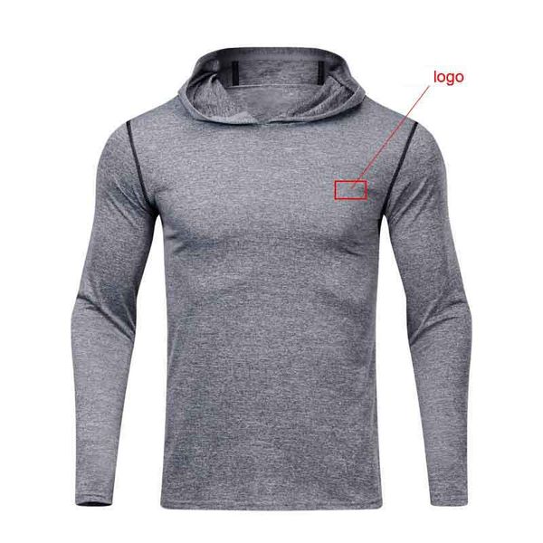 YENI 2019 ilkbahar sonbahar spor sıska yanlısı marka logosu tayt hoodies açık ter basketbol futbol eğitim t shirt üst koşu koşucu erkekler