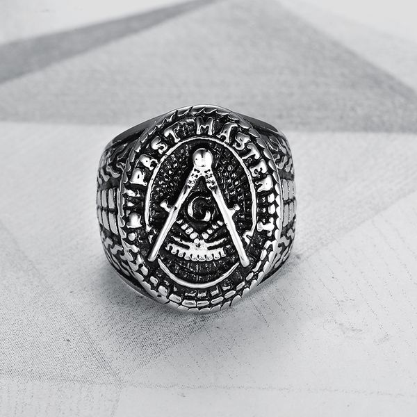 

2019 new men ring stainless steel round shape silver color anchor pirate navigate punk ring for men fashion jewelry, Slivery;golden