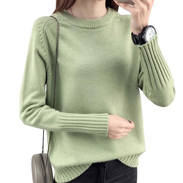 

свитер женщины осень зима повседневный сыпучие o-образным вырезом пуловер свитера корейский полный реглан batwing рукава трикотажные топы su, White;black