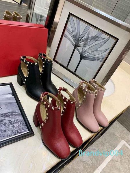 

women boot winter cow leather platform ladies slides high heels casual shoes booties sandals, Black