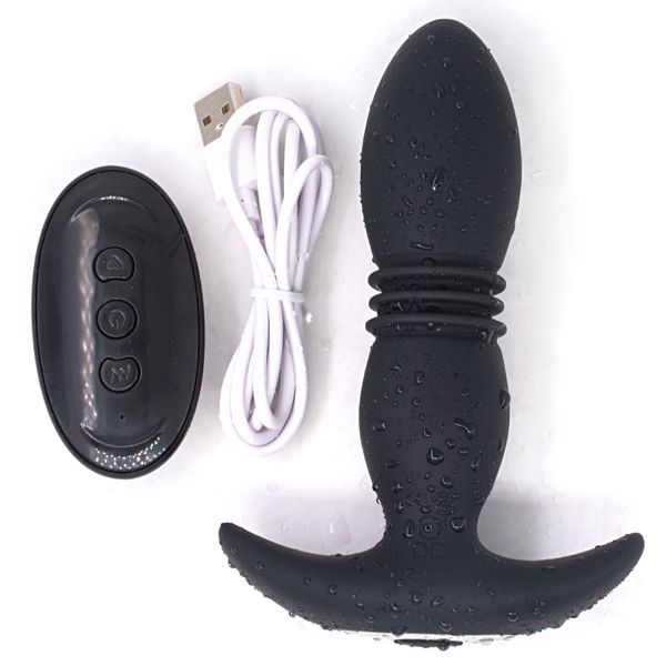 Spina anale per adulti Spinta anale Vibratore a distanza Su Giù Massaggio alla prostata Giocattoli del sesso per Masturbatore Intimo Goo_voghion.com