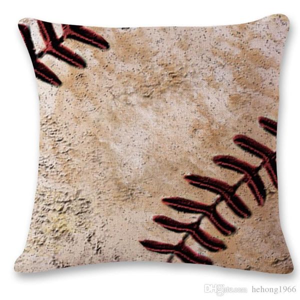 

подушка наволочка хлопок лен площадь регби серии vintage бейсбол диван и автомобилей обложка прочный home decor hot 7hs f r