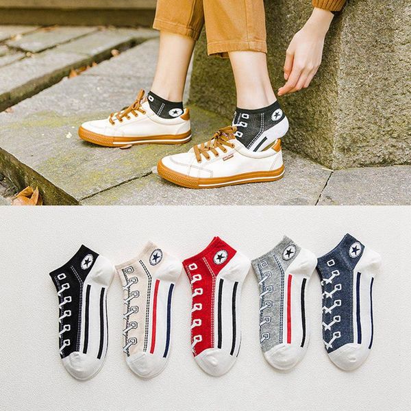 

1pair korean style spring summer tube cotton socks sweat-absorbent casual sports socks breathable for women, Black