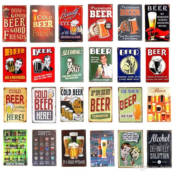 

save water drink beer cold beer drink beer metal tin signs wine whiskey rum wall poster for pub bar brewery club l 2019 wholesae