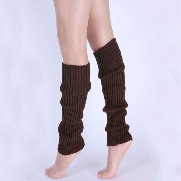 

1pair stylish women kniting leg warmer winter knit crochet fashion lady legging foot warmer js25, Black;white