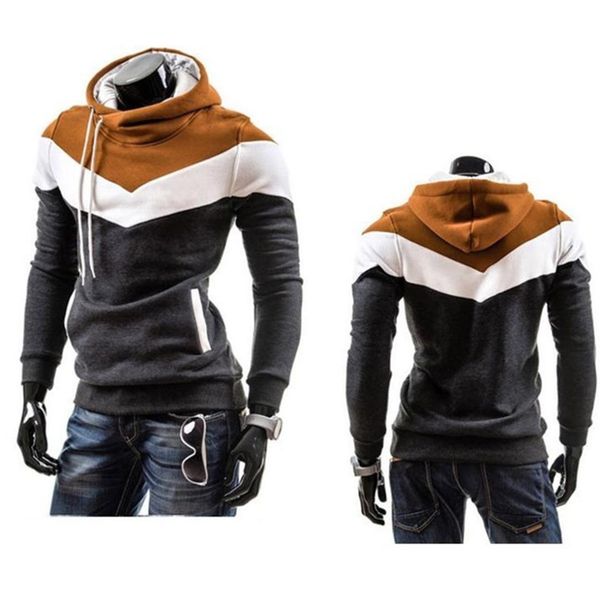 

men's fashion winter hoodie warm hooded sweatshirt coat jacket outwear, Black
