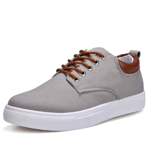 

summer comfortable casual shoes mens canvas shoes for men lace up brand fashion flat loafers shoes, Black