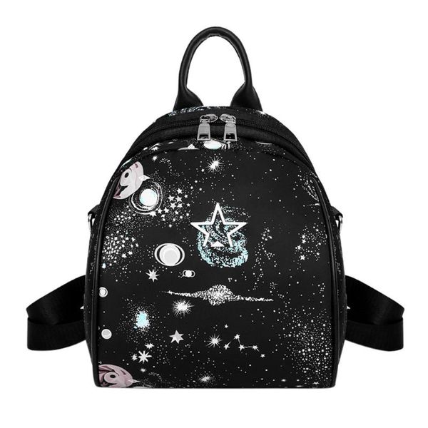 

fashion women backpack new zipper female backpacks starry pattern shoulder bag schoolbag bag tour backpack#fx