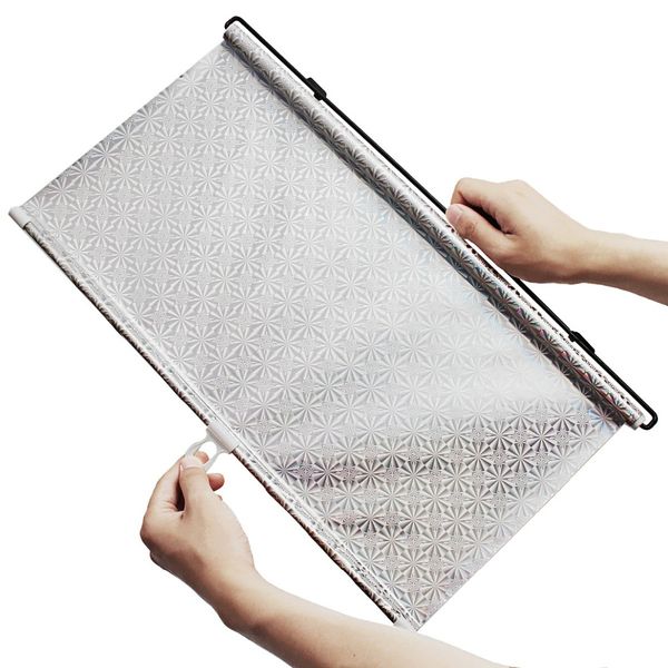 

car sun shades silver 45x125cm car auto anti-uv window roll blind sunshade windshield sun shield visor window foils