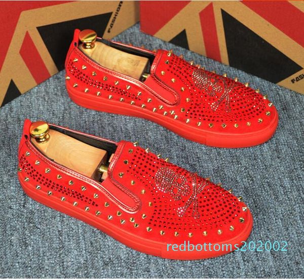 

men's rivet water diamond shoes, men's rivet casual shoes, designer flat walking dress dress banquet wedding, Black