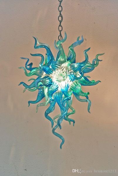 

aqua chandelier pendant light small 100% mouth blown borosilicate murano glass art pendant crystal centerpieces with lights