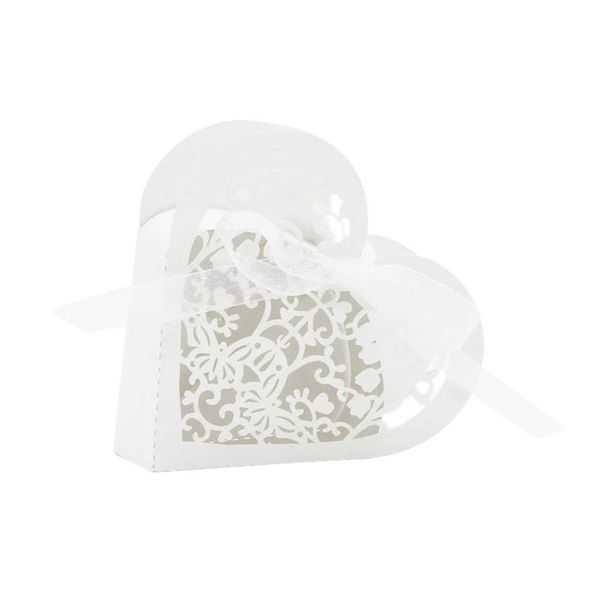 

lot of 20 candy box heart candy paper box gift for wedding party - white
