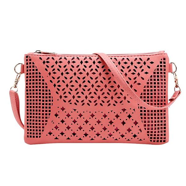 

women's shoulder bag mini pu handbag hollow out messenger crossbody bags candy color purse torebka damska sac #t5p