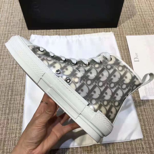 

2020 flowers technical canvas b23 high sneakers in oblique mens luxury shoes womens fashion sneakers shoes boots 35-45 1008