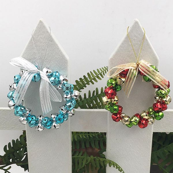 

christmas bow bells garland wreath pendant xmas tree home party hanging decor