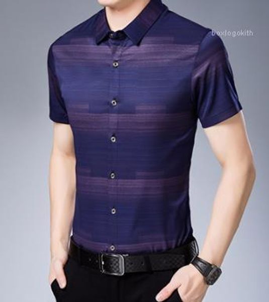 

lapel neck male casual breathable designer mens polos pullover short sleeve mens shirts summer business stripe, White;black