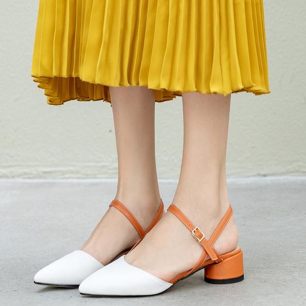 

sarairis new ladies large size 43 women's shoes summer pointed toe elegant ankle-strap sandals woman, Black