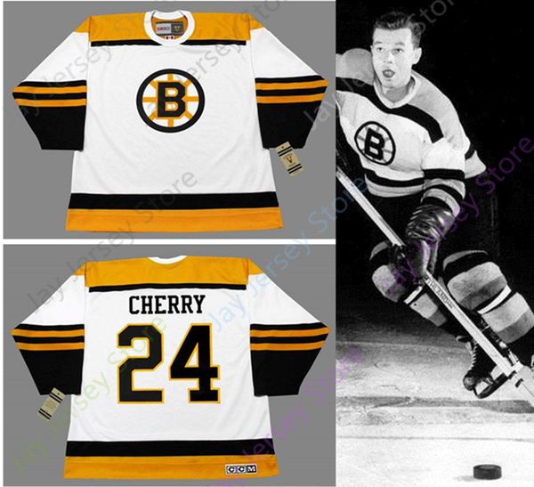 

Custom DON CHERRY Boston Bruins 1955 CCM Vintage Throwback Away Hockey Jersey