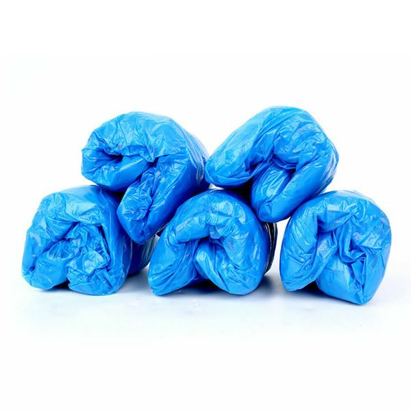 

plastic waterproof disposable shoe covers rain day carpet floor protector blue cleaning shoe cover overshoes for home kha076