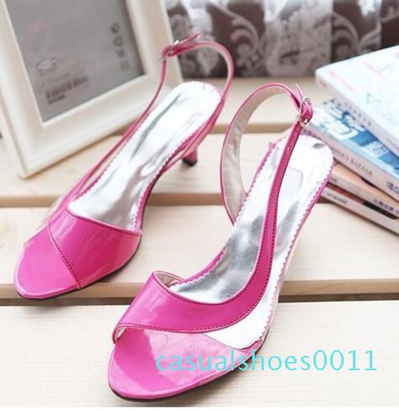 

wholesale women sandals big size summer ladies sandals transparent neon low heels designer shoes woman casual shoes c11, Black
